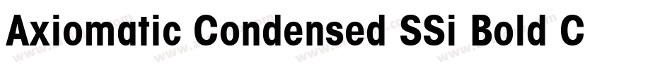 Axiomatic Condensed SSi Bold Condensed字体转换